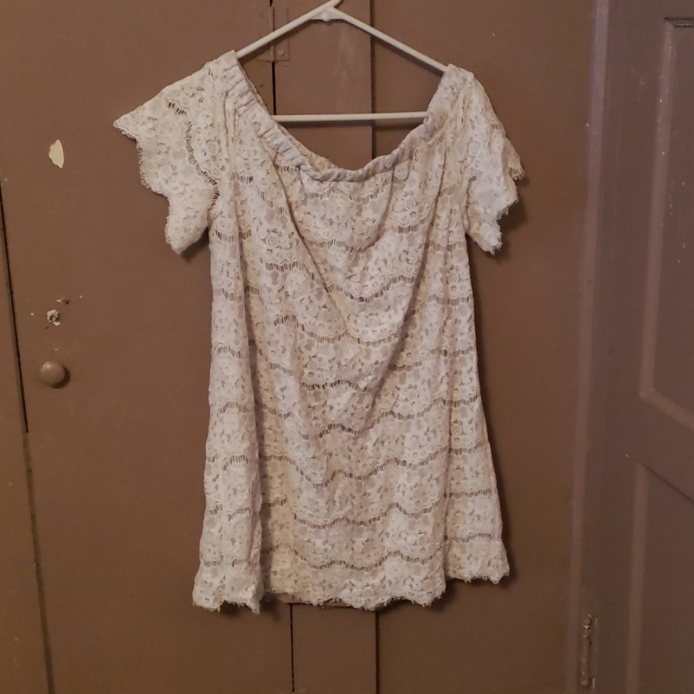 Only worn once cream colored dress